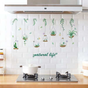 Kitchen Oil-Resistant Stickers Transparent Ceramic Tile Stove Waterproof Thick High-Temperature Resistant Wall Decor Self-Adhesive