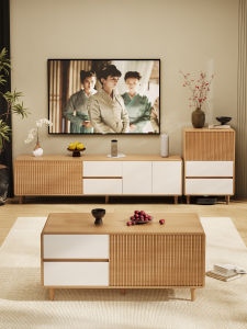 Modern High Footed TV Stand Solid Wood