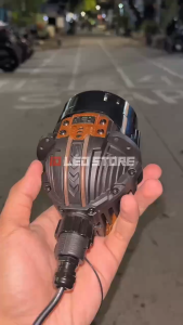 PROJECTOR BILED AES 2.5 INCH TURBO TIR BI LASER AES 70 WATT 2.5 INCH BLUE LENS PLUS KIPAS