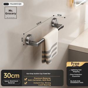Suction Cup Towel Rack No Drilling Shelf