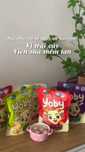 Bánh ăn dặm sữa dê Yoby sữa chua sấy nguyên chất 20g cho bé từ 6 tháng dễ tiêu hóa ít dị ứng