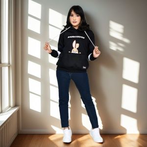 Sweater Hoodie Cewek Cowok Jumper Pullover Distro Bordir Tebal