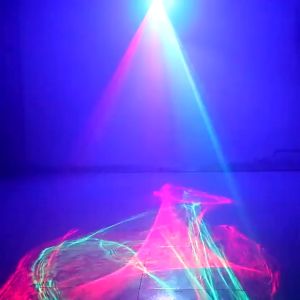 Đèn lazer 5 mắt trang trí sân khấu phòng karaoke bằng ánh sáng lazer sinh động với cảm biến âm thanh (có điều khiển)