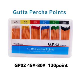 F1 F2 F3 Endodontics Gutta Percha Points Absorbent Paper Point.02/.04/.06 Taper 15-40 Dental Root Canal Endodontic Treatments