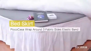 Elastic Bed Skirt Comfortable Fade Resistant Ruffle Skirts Solid Color Around Fade Home Bed Decor