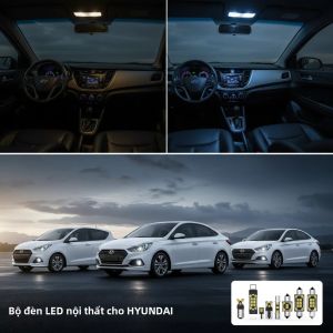 Bộ Đèn Nội Thất LED Trắng Canbus Cho Xe Hyundai I10 Grand I10 Getz I20 I30 IONIQ I40 Kona Bayon Nexo Lắp Đặt Dễ Dàng Dành Cho Năm 2002-2021 Đèn Trần Đèn Cốp Xe.