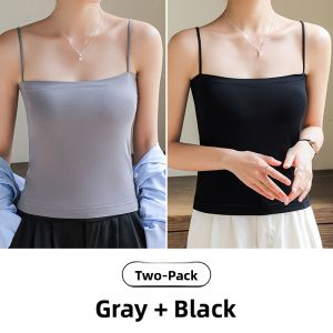 miiow | Womens One-Piece Strap Vest Built-In Chest Pad Summer Inner Wear Outer Wear Beautiful Back Bra Base Top MiiOW Cat Person