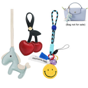 Fashion Cute pony Pendant Womens bag Cherry decoration Ornaments Car keychain Girls School Bag Pendant Gifts