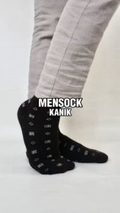 (KZR) Kaos Kaki Kanik Mensock Long - Pria Panjang Motif Random Katun