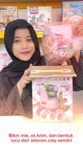 Mainan Anak DREAM KITCHEN CLAY Mainan Dapur Clay Set Pembuat Kue Es Krim Mie Edukatif
