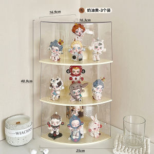 Corner Display Box Holder for Figurines Storage Organizer Clear Dustproof Bubble Toy Display Case Plastic Size 25x16.9x13.7cm