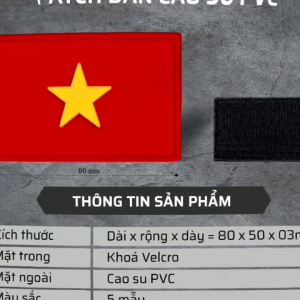 Miếng Dán PVC Velcro Patch – Set 2 Miếng – Trang Trí Balo Áo Khoác Mũ Túi Tactical Cá Tính