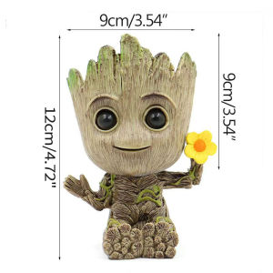 Miniso | Anime Hành Động Groot Nhân Vật Đa Năng Đựng Bút Vật Có Hoa Trang Trí Nhà Thời Trang Thủ Công Mỹ Nghệ Sắp Xếp Lưu Trữ Cho Bàn Làm Việc
