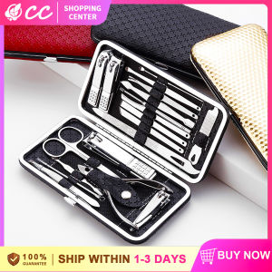 19 Piece Set of Original Nail Clippers Complete Set of Nail Clippers Box Oblique Mouth Nail Clippers Personal Advanced Nail Enhancement Tools