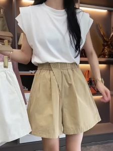 Quần Shorts A-line Cao Thắt Dây Mảnh Casual