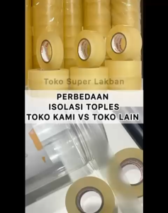 isolasi toples kue kering / lakban toples kaleng cookies kacang / can sealing tape bening transparan tidak mudah sobek