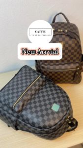 Balo Da Thời Trang Balô da Lv Da Pu Cao Cấp Balo mc Cặp Đi Học Đi Chơi Balo Đựng Laptop 14 Inch CATTIE CB024