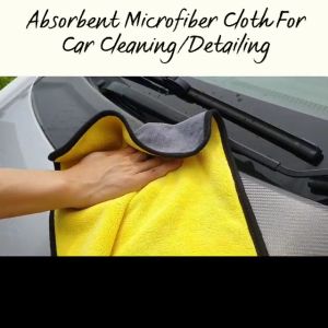 SG Seller FAST Delivery – Microfiber Car Cleaning Cloth 600GSM Thick Strong Water Absorbent Car Detailing Washing Rim Drying Towel Double Layer General Household Wiping Wash Rag – Micro Fiber Automobile Accessories Automotive Accessory