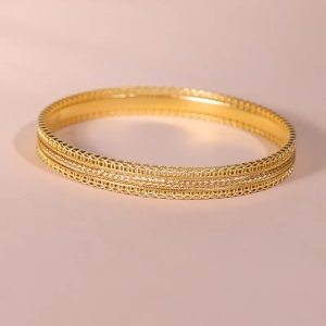 Chow Sang Sang 周生生 999.9 24K Pure Gold Cultural Blessings Abundant Prosperity and Blessings Bangle for Women(07 Wrist size 14.5-15.5cm) 94540K Price-by-Weight 25.82g Gold