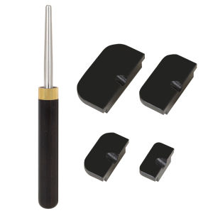 IRIN | Saxophone Tone Hole Repair Tool Kit Ebony Handle Stainless Steel Dent Remover with 4 Pad Sizes for Alto/Tenor/Soprano Sax