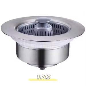 家用厨房洗菜盆漏水塞 | 洗碗池过滤网水槽芯 3 in 1 Kitchen Sink Drain StrainerKitchen Sink Strainer with Stopper Basket Filter for Drain