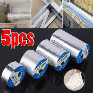 5pcs Butyl Waterproof Tape / Aluminum Butyl Tape / Crack Repair Super Sticky Tape / Butyl Sealant Tape for RV Repair Window Silicone Boat and Pipe Sealing Glass / Aluminum Foil Butyl Waterproof Tape