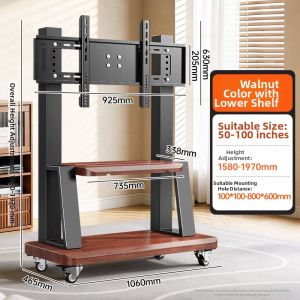 BESSGROUP | Universal Movable TV Stand 55 to 75 Inches