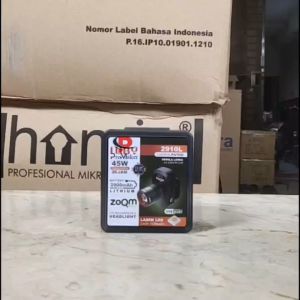 Headlamp Senter Kepala LED ZOOM PRO 45W Lithium 2400mAh Luby L-2910L Cahaya Putih Tahan 26 Jam - LED Rechargeable Headlight Waterprof - Senter Kepala Zoom Super Terang LUBY L 2910 L - Headlamp super terang/Terang Anti Air/USB rechargeable ~TFA