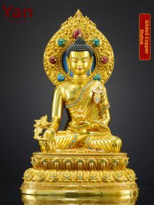 ZANGCUN | Lacquer Finished Medicine Buddha Statue