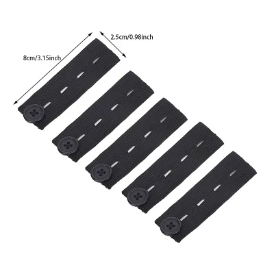 5pcs Pant Extender Belt Unisex Waist Band Tight Trousers Jeans Skirts Maternity Button Hooks Garment DIY Sewing Supplies