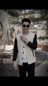 Áo khoác áo khoác nam phối màu đơn giản mà năng động cá tính - T43