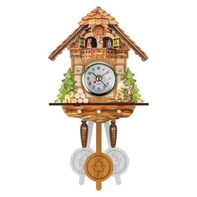 Cuckoo Clock Living Room vintage Wall Clock Bird Cuckoo Alarm Clock Children Unicorn Decorations Home Black Forest Chalet Clock