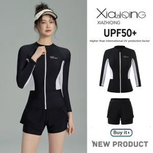 XIAZHIQING | UPF50+ Surfing Diving Rash Guard Womens Quick-dry