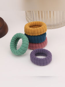 Colorful Combination Hair Ties Soft Rubber Bands Durable Towel Rings Wide Seamless Hair Accessories for Girls