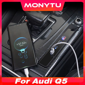 For Audi Q5/ Q5 Sportback USB Type-C Splitter adapter Fast Charger Shunt HUB Docking Station Interior Accessories 2018-2024