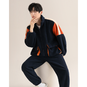 Warm Coral Fleece Sleepwear Set