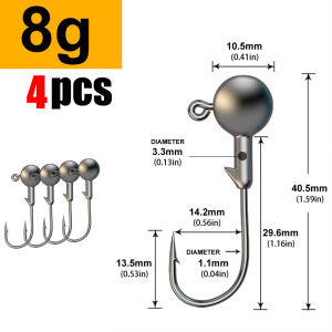 Móc Câu Jig WODJYJ 1g-28g Có Ngạnh Thép Carbon Cao Cấp Mồi Câu Mềm Mồi Câu Crank Móc Câu Dành Cho Câu Cá Sông