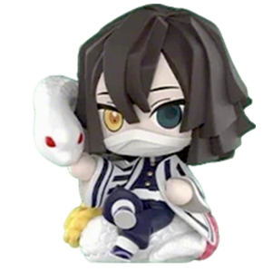 Bandai | Demon Slayer Figure Toy Anime Kimetsu no Yaiba Q Version Sitting Tanjiro Nidouzi Inosuke Zenizu PVC Figurine Model Doll Gifts