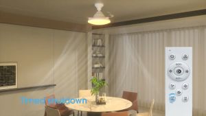 E27 Ceiling Fan Socket Fan Inverter Ceiling Fan Retractable Ceiling Fan with APP Control Smart Ceiling Fan with light 4 Speed Electric Fan for Bedroom Kitchen Living Room