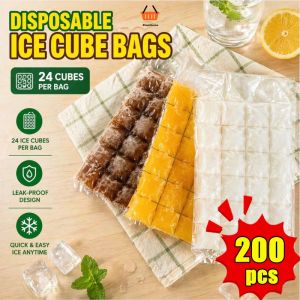 【200pcs】Ice Cube Tray Mold Ice Making Bags DIY Disposable Ice Mold Novelty Gifts Drink Ice disposable ice making bags ice cube tray mold making shot glasses ice mold novelty gifts Plastic Disposable Ice-Making Bags Ice Packs