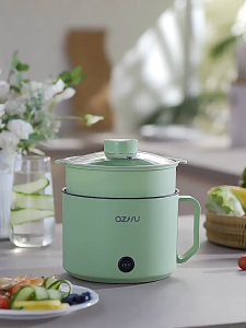 [SG Ready Stock] 1.8L Mini Electric Cooker Folding Handle Multi Portable Electric Hot Pot Household Small Cooking Pot