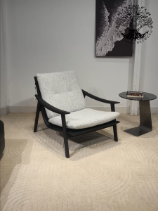 Ghế thư dãn FYNN SADDLE-HIDE MINOTTI chân gỗ bọc da nhập khẩu ghế lười đọc sách WABI-SABI Indochine
