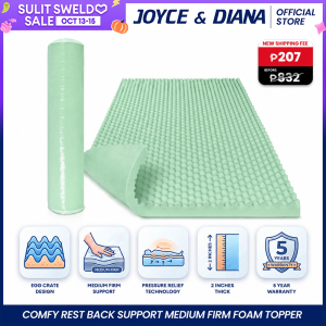 Joyce & Diana Orthopedic Medium Firm Foam Topper | Hotel Quality Back Support Mattress Pad