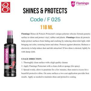 FLAMINGO car leather rubber vinyl plastic shine and protectant
