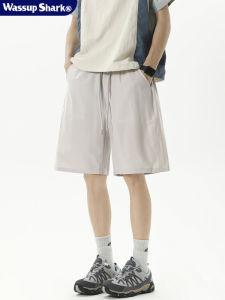 Quần Short Nam WASSUP SHARK American Sport Casual Ice Silk Thin Loose Five-Quarter Summer Trendy Breathable Lightweight