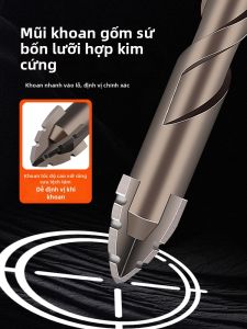 MUDUOXIN | Mũi Khoan Bốn Lưỡi Dời Đá và Bê Tông Lục Giác