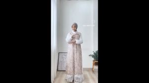 Gamis Wanita Korean Style Flower MaxyBahan Brukat Malika Mix Tile Jumbo M L XL XXL Dress Remaja Kekinian Outfit Lebaran Terbaru Viral Termurah