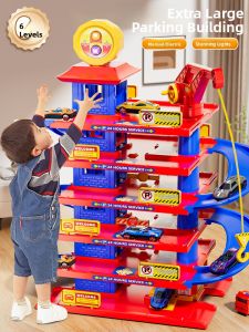 BABYSHOME | Educational Emergency Rescue Car Track Parking Lot Toy