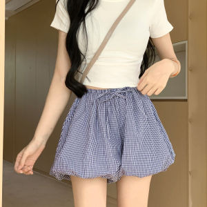 Miiow | High Waist Floral Print Pleated Skirt Casual Pants Womens Summer Thin New Style Versatile Slimming Shorts A-Line Cotton Skirt