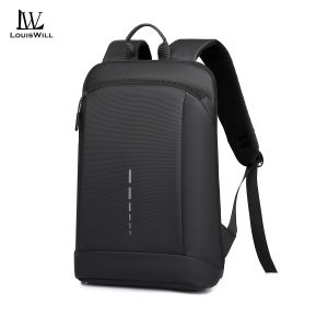 LouisWill Men Backpack Business Laptop Backpacks Waterproof Ultra-thin Casual Travel Backpack Men 16.5inch Laptop Backpack Fashion Multi-compartment Bag